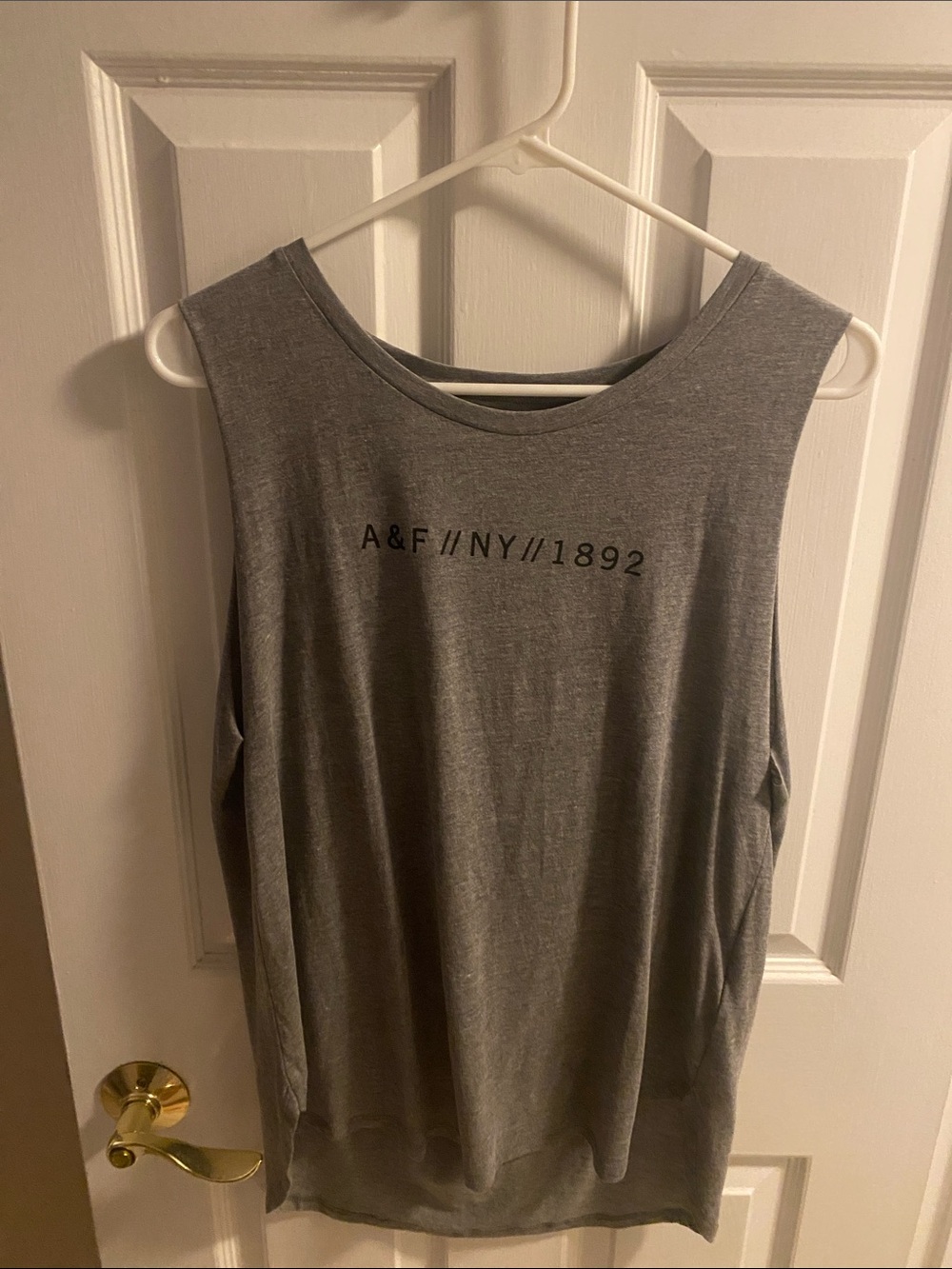 Abercrombie & Fitch Gray Sleeveless Tank with A&F NY 1892 Logo